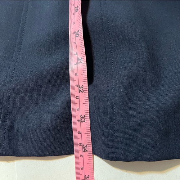 Theory Helaina Sleeveless Shift Dress in Stretch Italian Summer Wool NAVY BLUE - Picture 11 of 13